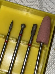 Фрезы алмазные Nail Drill набор 5 шт. для тонкой кутикулы (красная насечка) фото от покупателей 5
