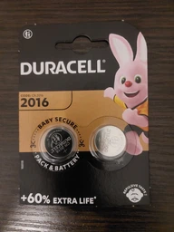 Специальная литиевая батарейка типа «таблетка» Duracell 2016 3V, (DL2016 / CR2016), 2 шт. (5000394045736)