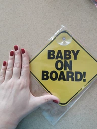 Знак на авто "BABY ON BOARD" на присосці зйомний
