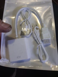 Адаптер STLab HDMI - VGA, 0.15 м с кабелями аудио и питания от USB (U-990 white) фото от покупателей 13