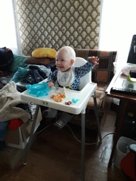 Детский стульчик IKEA ANTILOP высокий с поддончиком серебро 290.672.93 фото от покупателей 7