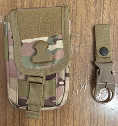 Підсумок Для Телефону Тактичний чохол на пояс Clefers Tactical CP3 Multicam з Карабіном (5002221)