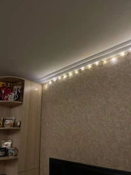 Гибкая медная гирлянда на батарейках РОСА капля 50LED DL 5м синяя 1000-RV-104B фото от покупателей 9