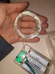 Гірлянда світлодіодна нитка роса 10м LED 100 на батарейках 3 шт AA та USB колір Blue фото від покупців 3