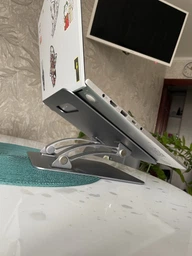Подставка для ноутбука Promate DeskMate-4 Silver (deskmate-4.silver) фото от покупателей 2