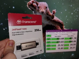 Флеш память USB Transcend JetFlash 930C 256GB USB 3.2 Gen1 + Type-C Gold-Black (TS256GJF930C) фото от покупателей 9