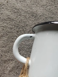 Кружка эмалированная Enamel mug с принтом Найкращий тато у світі белая 400 мл