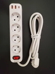 Мережевий фільтр-подовжувач RZTK Power Strip 4+2 USB-A (QC 3.0)+USB-С (PD20W) Black фото від покупців 18