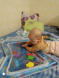 Розвиваючий акваковрик дитячий водяний надувний килимок для малюків Восьминіг (AA0478) фото від покупців 19