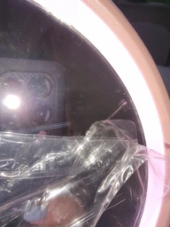Кругле дзеркало для макіяжу з LED підсвічуванням настільне косметичний із збільшенням подвійне складне фото від покупців 1