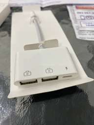 Переходник для iPhone на 2 USB адаптер для iPad на флешку кабель для подключения камеры с разъемом зарядки PAVLYSH PA-16 фото от покупателей 1