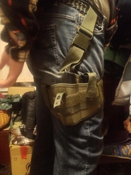 Тактическая сумка кобура на ногу для пистолета для военных и армии зсу универсальная Хаки фото от покупателей 2