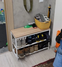 Банкетка универсальная Ferrum-decor Слайм 45x63x26 белый ДСП Дуб Дуб Артизан 16мм (XK00009) фото от покупателей 5