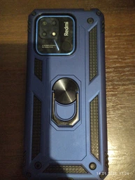 Чохол Shield для Xiaomi Redmi 10C протиударний бампер з підставкою кільцем Red фото від покупців 3
