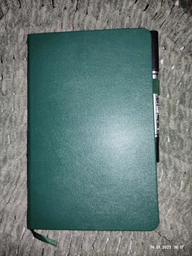 Книга записна Buromax Etalon 125x195 мм 96 аркушів без лінівки обкладинка зі штучної шкіри Салатова (BM.291060-15) фото від покупців 11
