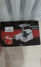 Мясорубка электрическая , соковыжималка Crownberg 4213 3000 Вт + насадка для приготовление домашней колбасы реверс МС