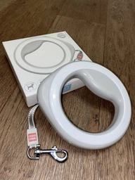 Повідець-рулетка для собак WAUDOG R-leash, кругла, XS-M, до 40 кг, 2,9 м, світловідбиваюча стрічка блакитний фото від покупців 6