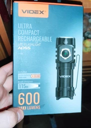 Ліхтар ручний акумуляторний портативний VIDEX VLF-A055 600Lm 5700K світлодіодний ліхтарик компактний в карман для дому дачі походу відпочинку туризму кемпінгу металевий фото від покупців 4