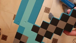 Іграшка Кирка Майнкрафт Діамантова Minecraft 45 см блакитна (6350) фото від покупців 2