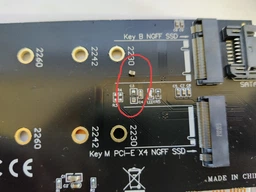 Плата расширения Frime PCI-E x4 to M.2 (B & M Key) NGFF (ECF-PCIEtoSSD001.LP) фото от покупателей 13