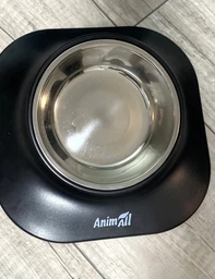 Миска для собак AnimAll 0466 на подставке MS7222 420 мл Металлическая/чорная (2000981277567) фото от покупателей 5