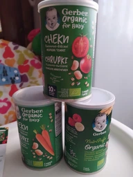 Рисово-пшеничные снеки Gerber с Бананами и Малиной для детей с 8 месяцев 35 г (7613037307641) фото от покупателей 19
