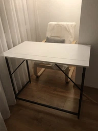 Стіл розкладний Моріс Ferrum-decor 750x1000x600 Чорний метал ДСП Кашемір 16 мм (MORI1013) фото від покупців 1