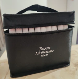 Маркери двосторонні Touch Multicolor 60 кольорів та Альбом на спіралі А5 на 50 аркушів Професійний набір для малювання фото від покупців 4