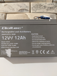 Акумуляторна батарея Qoltec AGM 12V-12Ah max. 180A (53049)