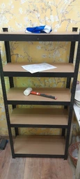 Стелаж металевий 150х70х30см Siker GoodTool P7030 чорний 5 полиць