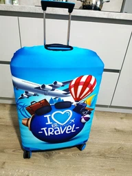 Чохол для валізки Turister модель Pasportu розмір L Різнокольоровий (Pst_215L) фото від покупців 4