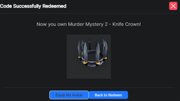Roblox: Knife Crown - Murder Mystery 2