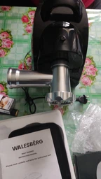 М'ясорубка електрична Rainberg RB-672 3000W з реверсом та соковижималкою, 3 решітки 3/5/7 мм, 2 ножі з нержавіючої сталі, насадки для ковбас, кеббе та тесту, металева шнекова м'ясорубка для дому