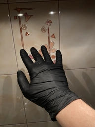 Одноразовые перчатки MedTouch нитриловые без пудры Размер S 100 шт Черные (4820226660064/Н325914) фото от покупателей 19