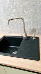 Кухонная мойка AQUAMARIN ASPEN Grs (Серый) Гранитная+Смеситель+Дозатор фото от покупателей 2