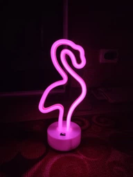 Неоновий світильник нічник Фламінго настільна декоративна лампа Neon Decoration Lamp - Рожевий фото від покупців 3