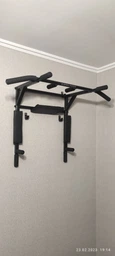 Турник PullUp 3в1 настенный плюс брусья с упором для пресса 4 хвата разборной черный (P3043) фото от покупателей 19