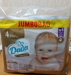 Підгузки дитячі Dada 4 extra care Jumbo Bag (7-16 кг) 80 штук підгузники памперси преміум для дітей фото від покупців 5