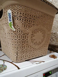 Корзина з кришкою глубокая ASUDE Plastik 12л, коричневий (ASD172-кор)