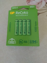 Акумулятор GP Batteries AAA 950mAh NiMh 4шт ReCyko 1000 Series фото від покупців 2
