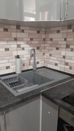 Гранитная мойка для кухни AquaMill OSAKA бежевая + Смеситель фото от покупателей 8