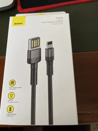 Кабель заряджання Baseus Cafule Cable для Apple Lightning to USB для IOS пристроїв iPhone/iPad 2 M Black+Grey фото від покупців 8