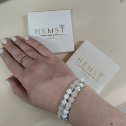 Браслет Hemst из кахолонга и розового кварца (80019)