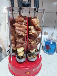 Електрошашличниця на 6 шампурів шашлик будинку 1000 Вт Livstar BBQ вертикальна (0348)