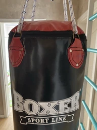 Мішок боксерський Циліндр ПВХ h-100см BOXER Класік Mega (наповнювач- ганчір х-б, d-33см, вага-26кг, Синій)