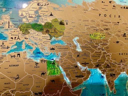 Cкретч карта мира с флагами MyMap Flags edition на украинском языке в тубусе, Scratch off map фото от покупателей 3