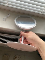 Дзеркало з лед підсвіткою LED для макіяжу з підставкою у ванну кімнату настільне косметичне сенсорне на USB 3 режими підсвічування фото від покупців 13