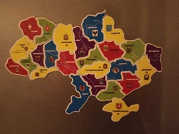 Пазл Карта України на магнітній основі Planuy 22*30 см 25 деталей