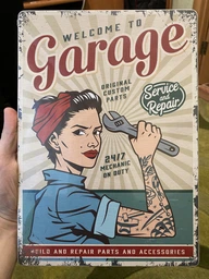 Деревянный Постер Welcome to garage А2 фото от покупателей 1