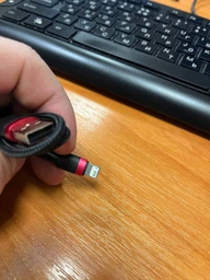 Кабель Baseus Cafule Cable USB For lightning 2.4A 0.5M Чорний+Червоний (CALKLF-A19) фото от покупателей 1